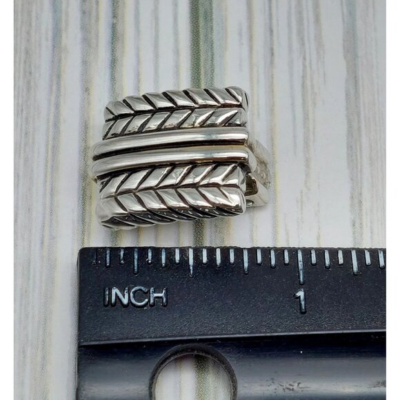 Great Silver Tone Textured Square Clip On Earrings Etched Mirrored CUTE .75" - Picture 11 of 11